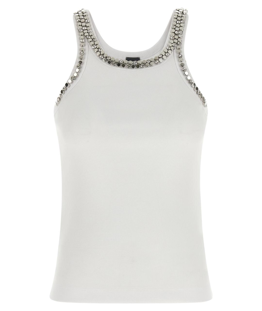 PINKO Белая хлопковая майка, фото 1