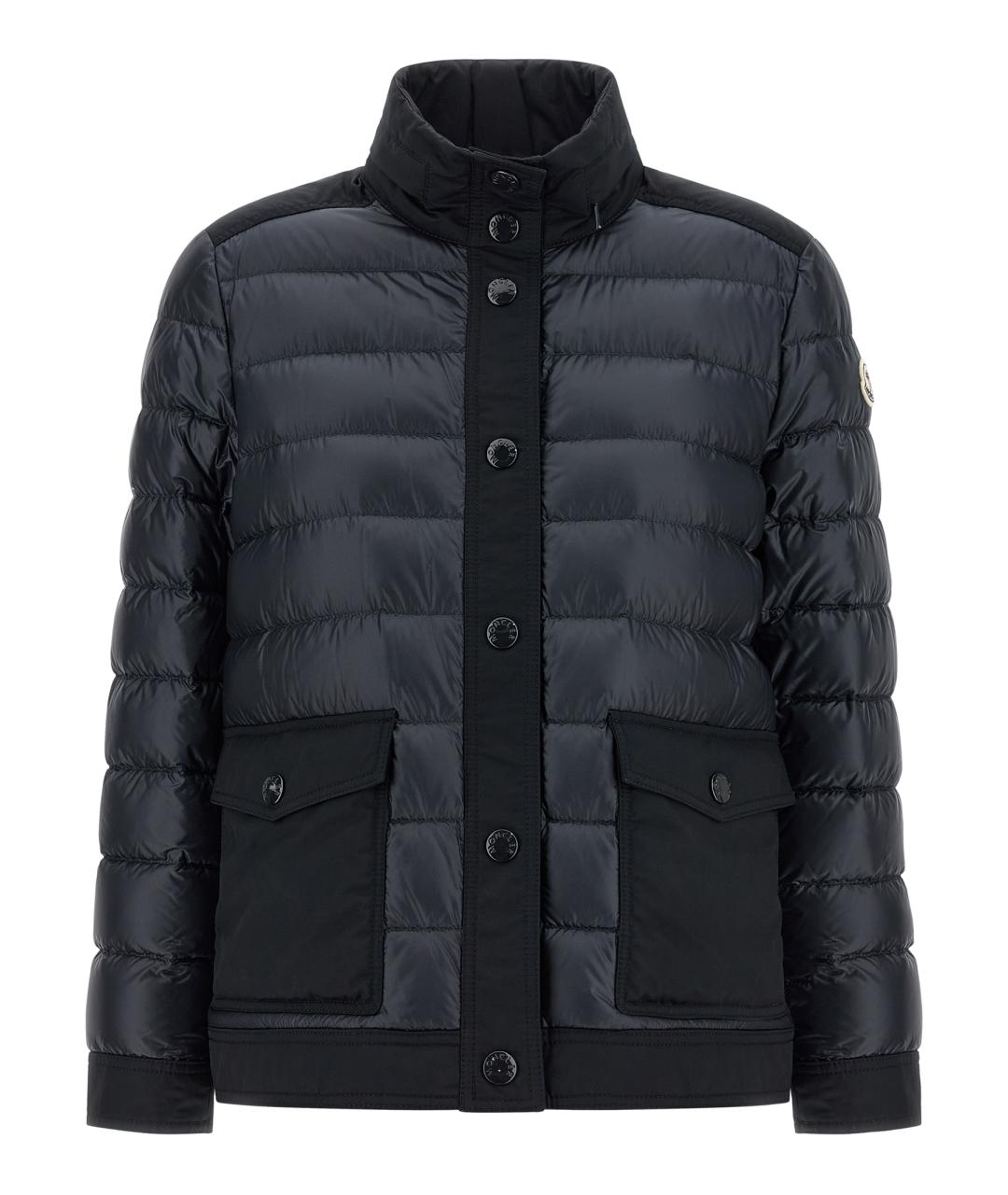 MONCLER Синий полиамидовый пуховик, фото 1