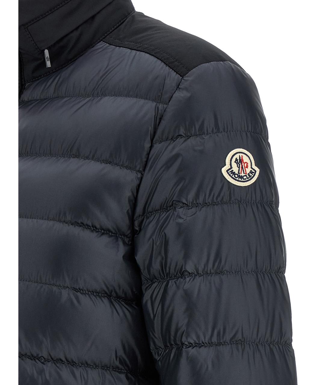 MONCLER Синий полиамидовый пуховик, фото 4