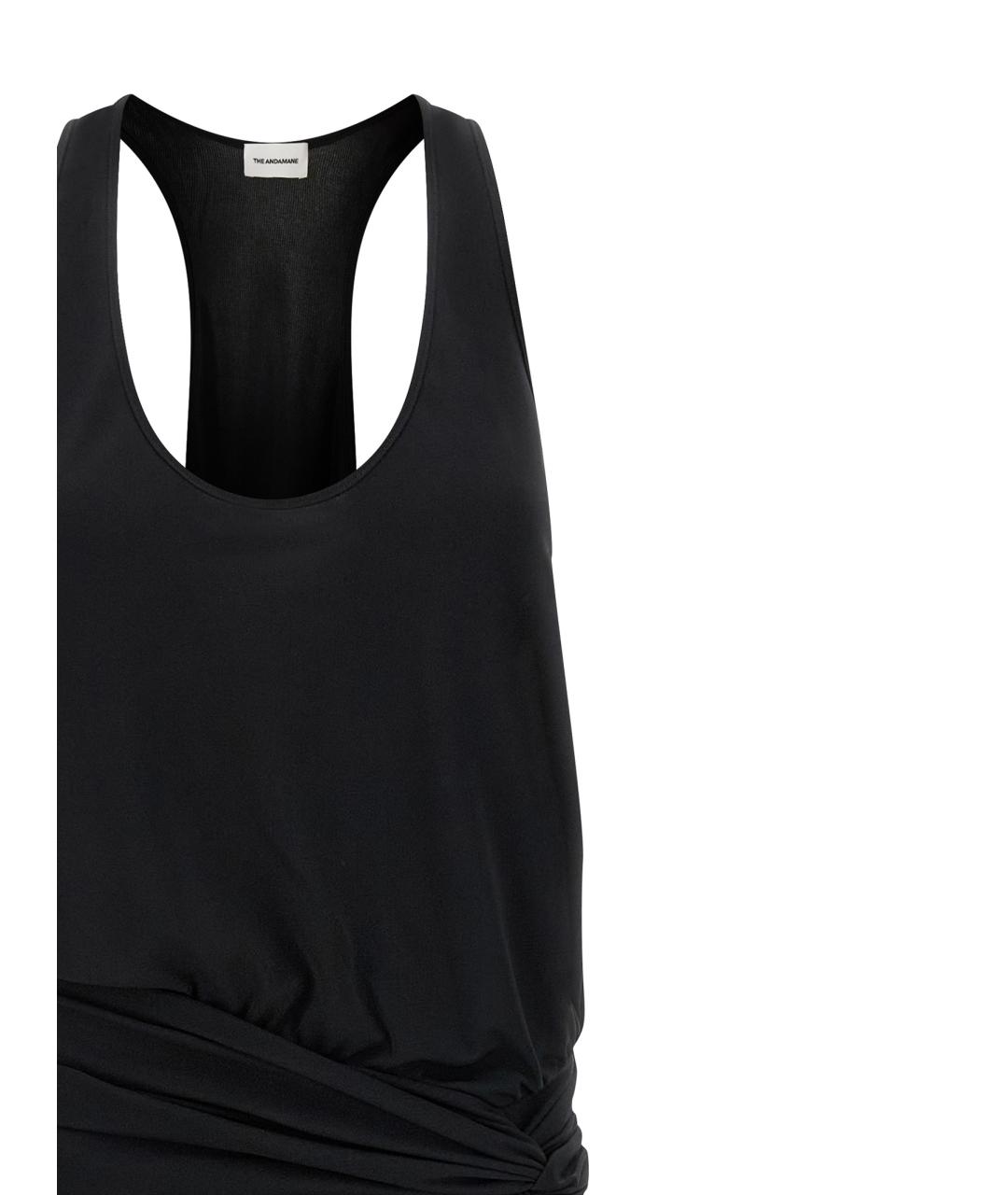 THE ANDAMANE Черное полиэстеровое повседневное платье, фото 3