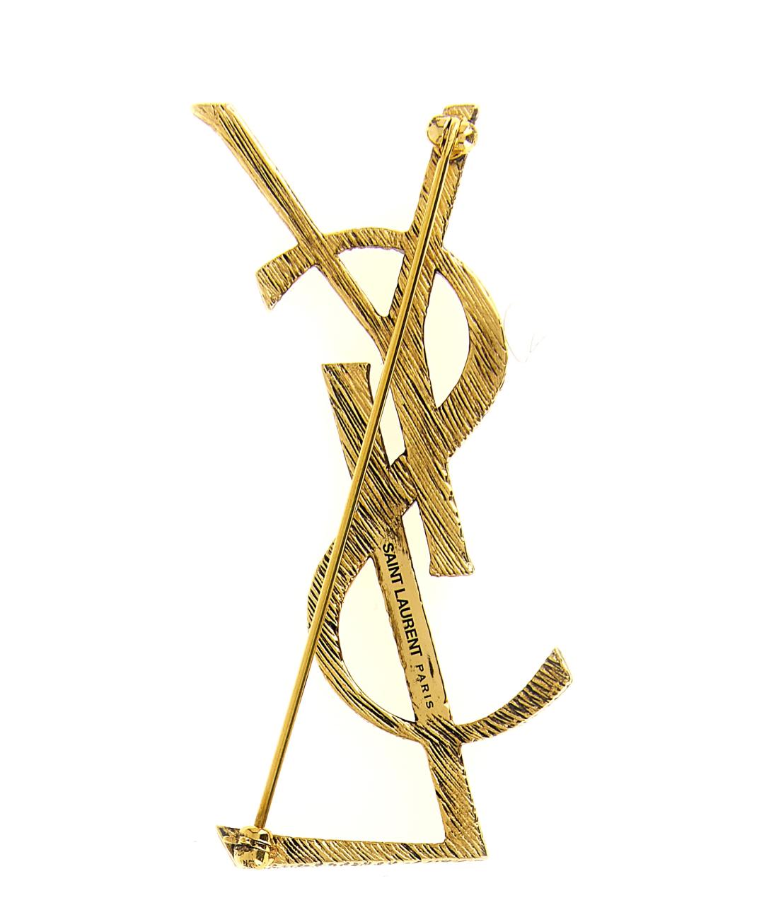 SAINT LAURENT Золотая металлическая булавка / брошь, фото 2