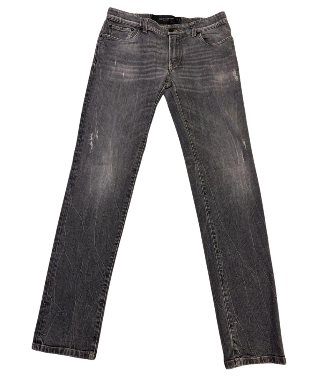 DOLCE&GABBANA Серые прямые джинсы, фото 1