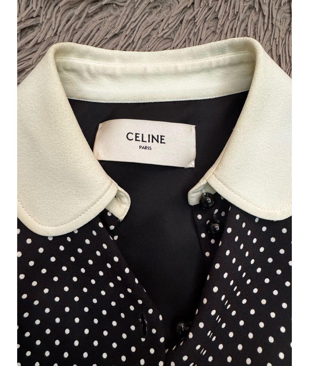 CELINE Черное вискозное коктейльное платье, фото 4