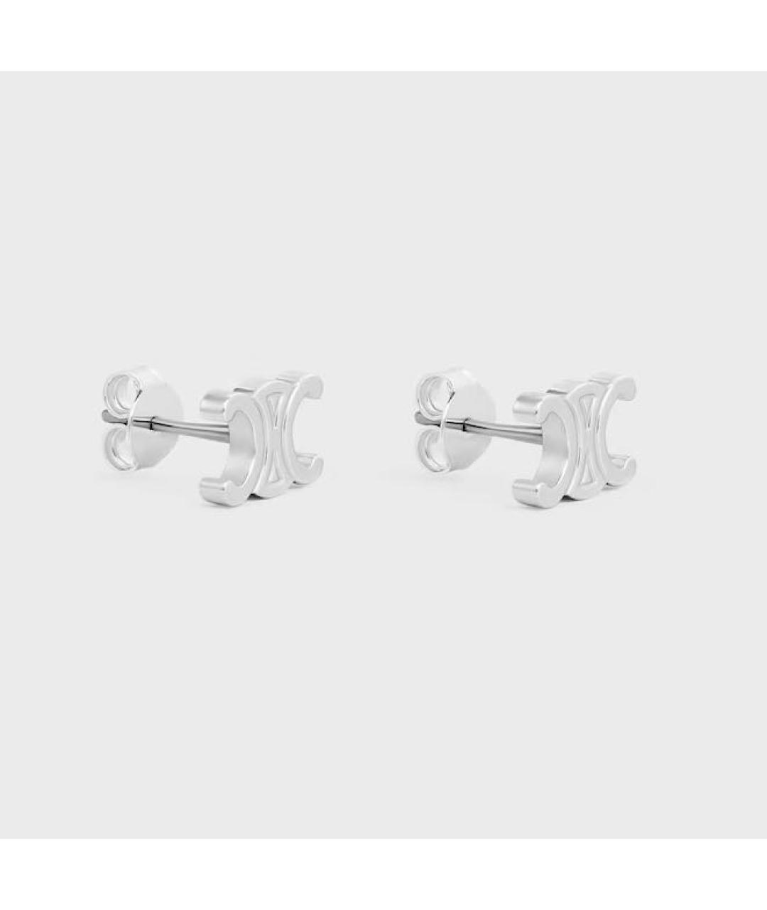 CELINE Серебряные латунные серьги, фото 2