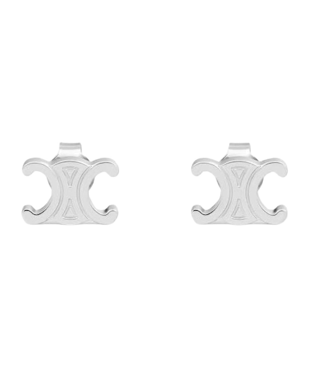 CELINE Серебряные латунные серьги, фото 1