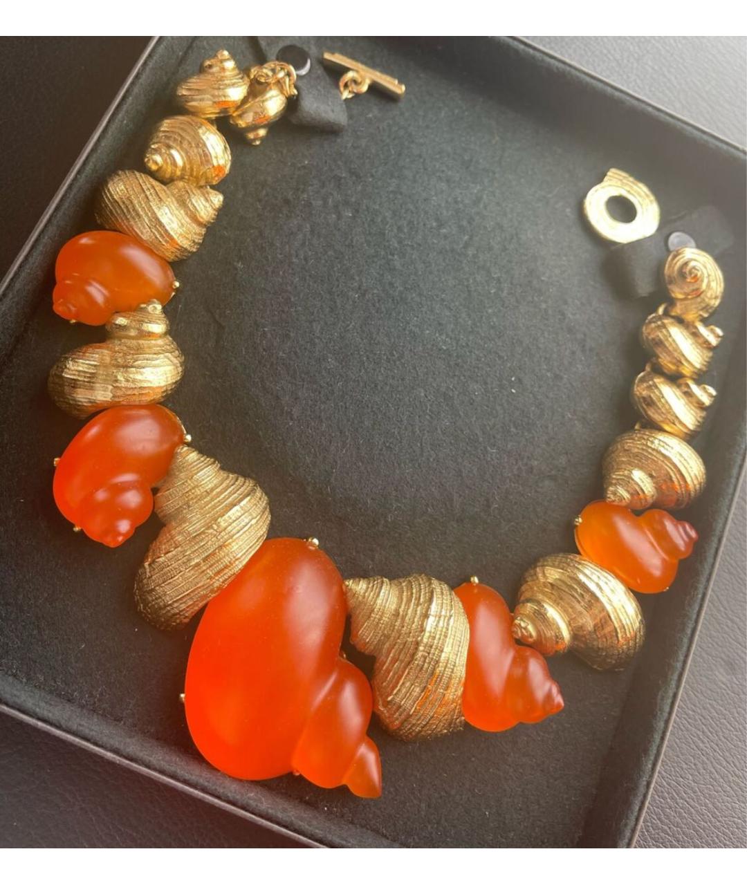 CHRISTIAN DIOR Золотое позолоченное колье, фото 3