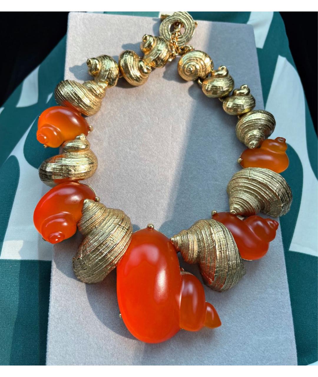 CHRISTIAN DIOR Золотое позолоченное колье, фото 4