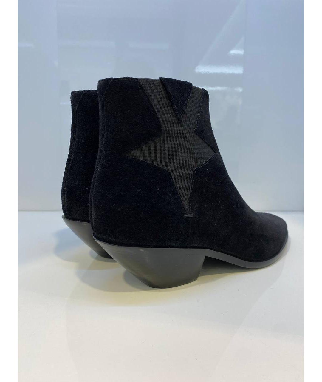 SAINT LAURENT Черные замшевые ботинки, фото 3