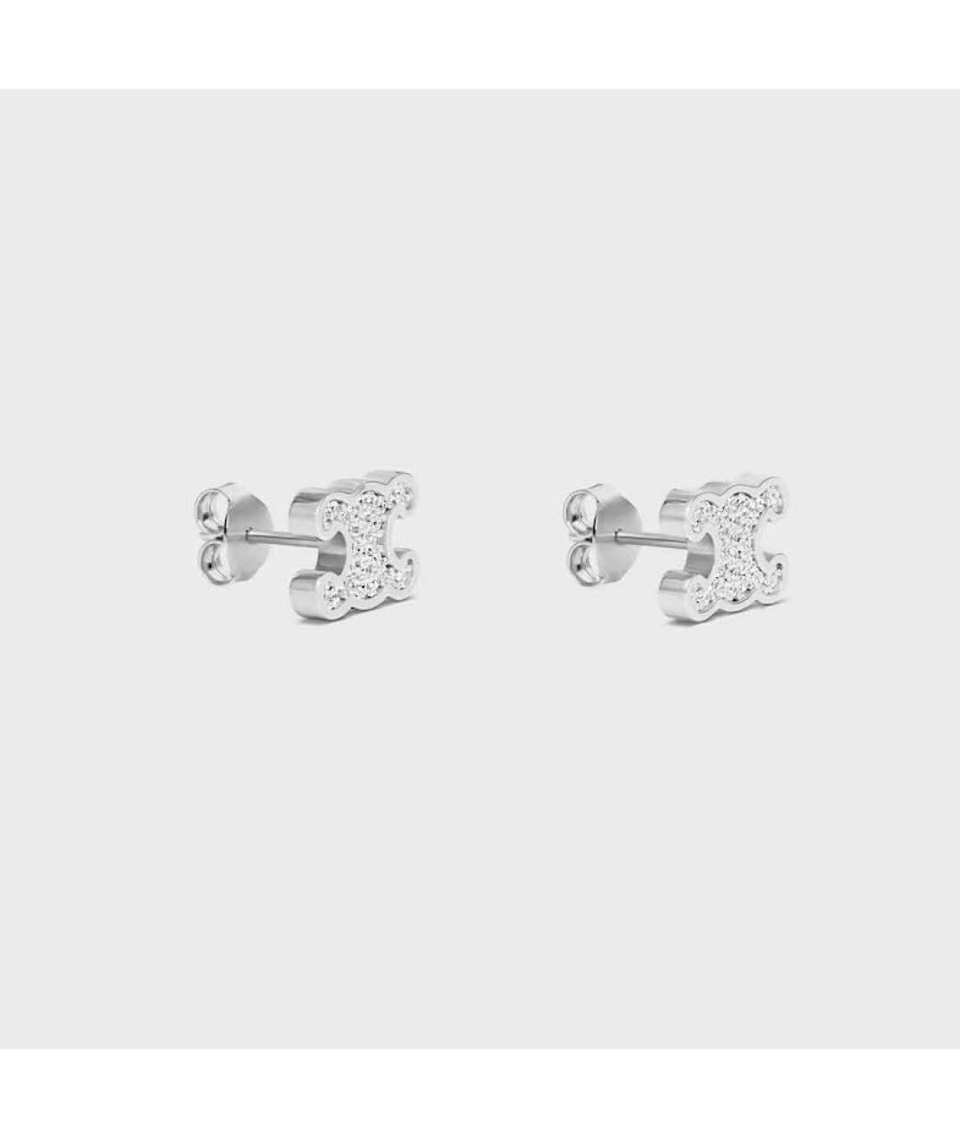 CELINE Серебряные латунные серьги, фото 2