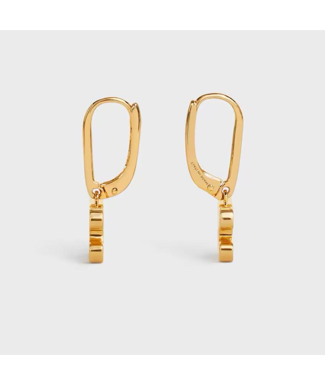 CELINE Золотые латунные серьги, фото 3