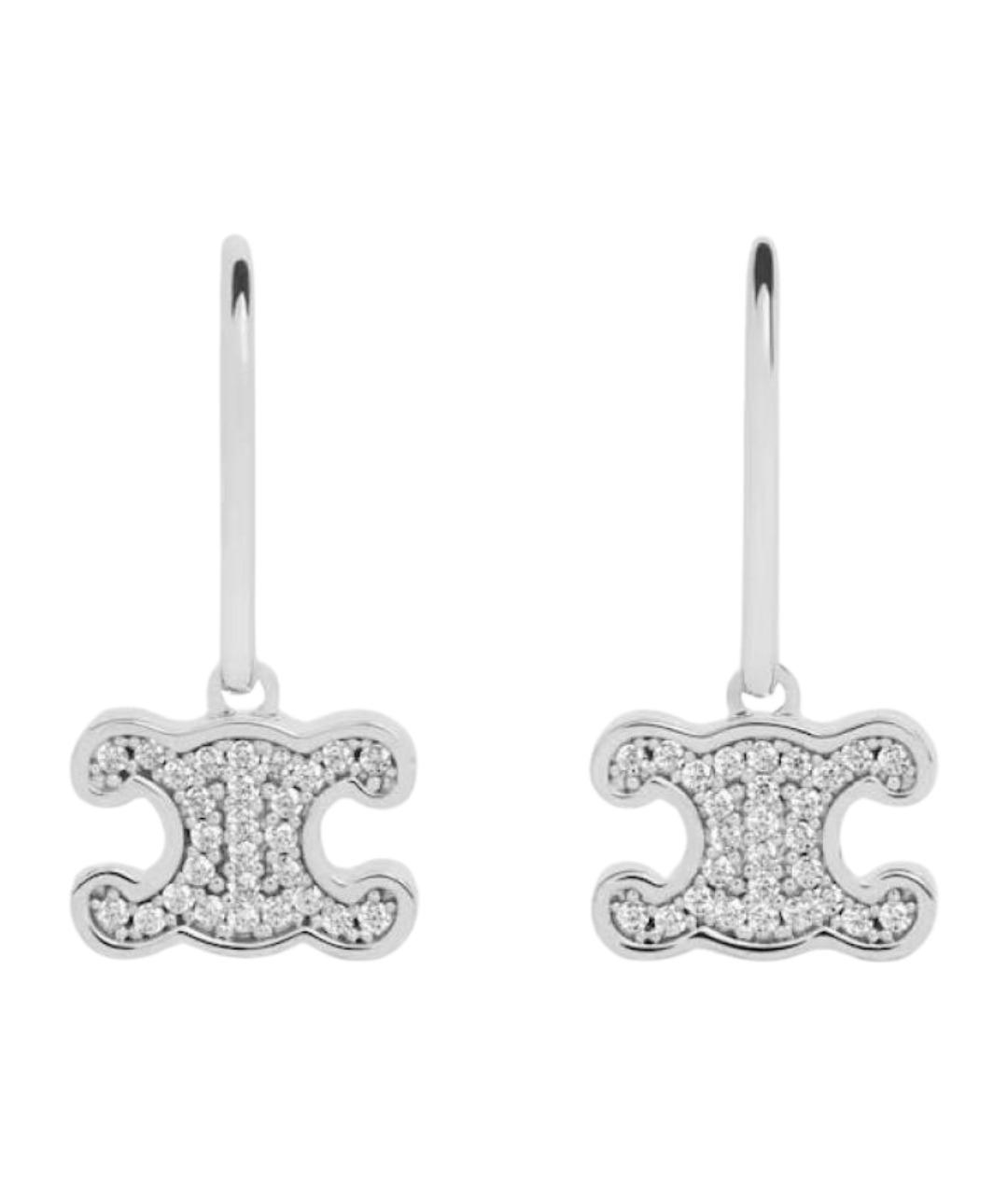 CELINE Серебряные латунные серьги, фото 1