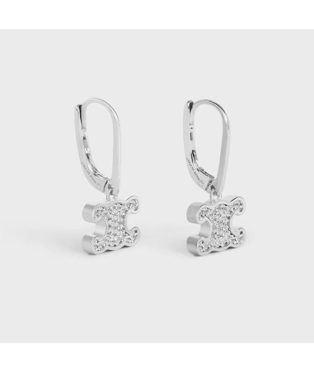 CELINE Серебряные латунные серьги, фото 2