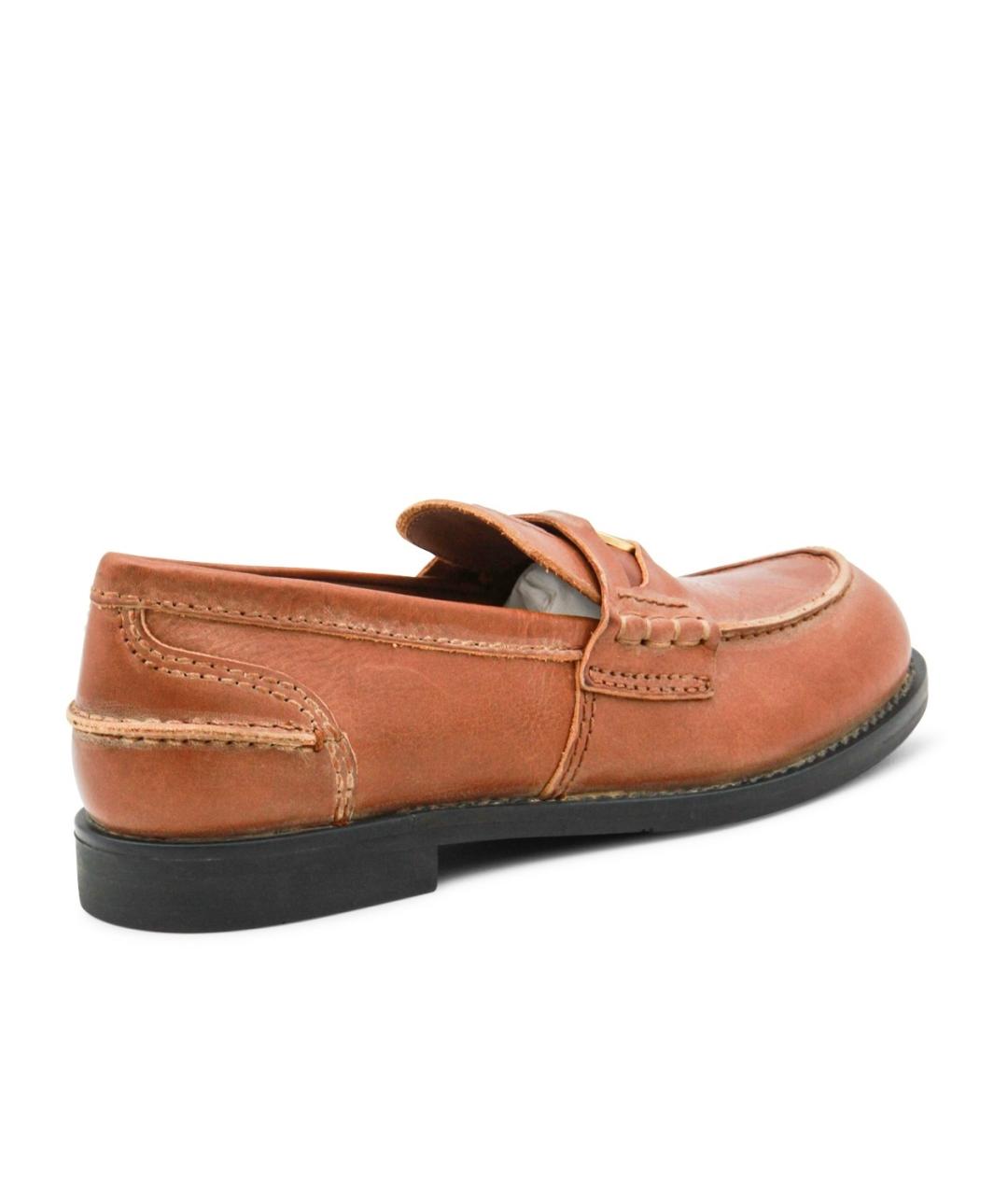 MIU MIU Коричневые кожаные лоферы, фото 3