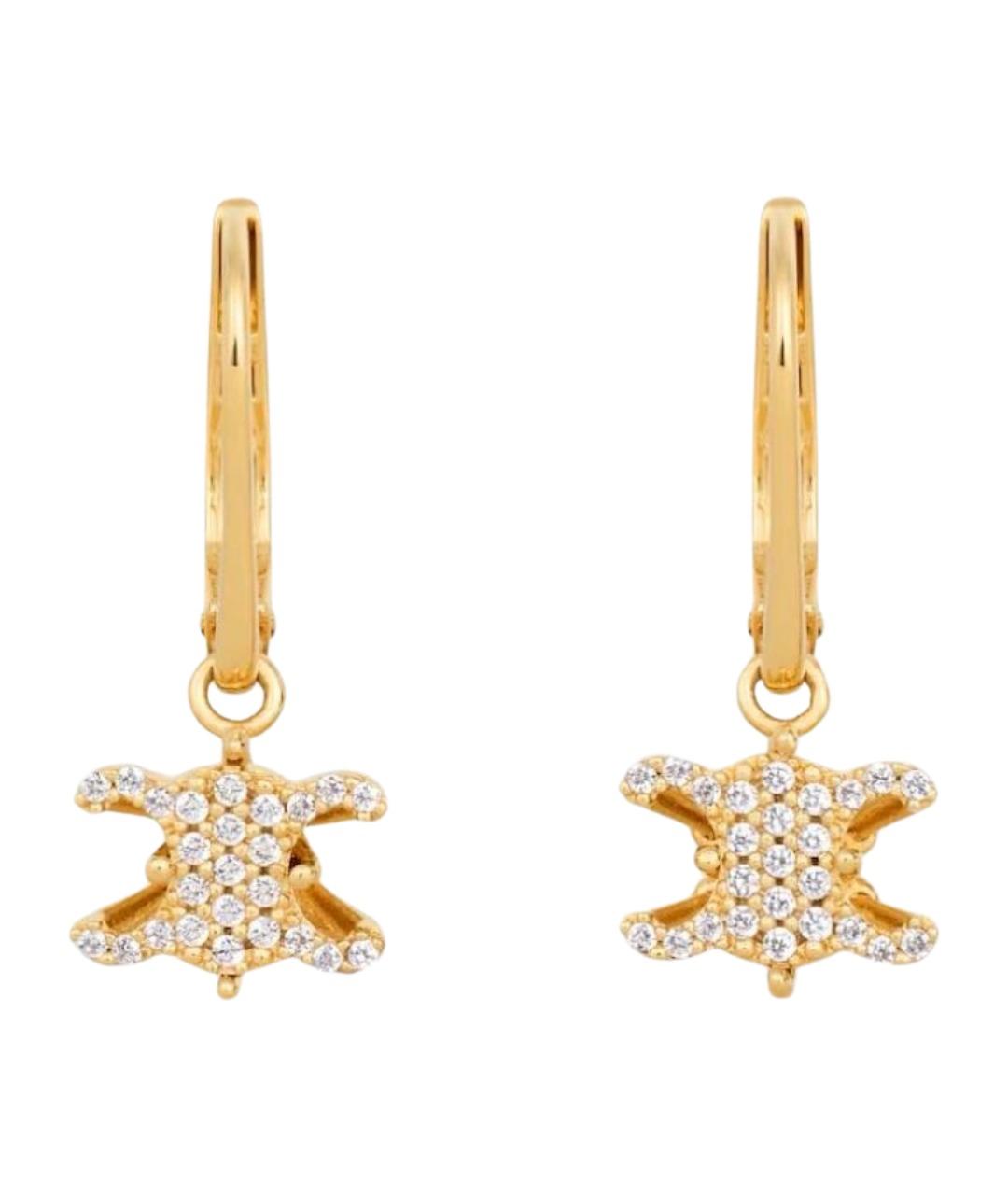 CELINE Золотые латунные серьги, фото 1