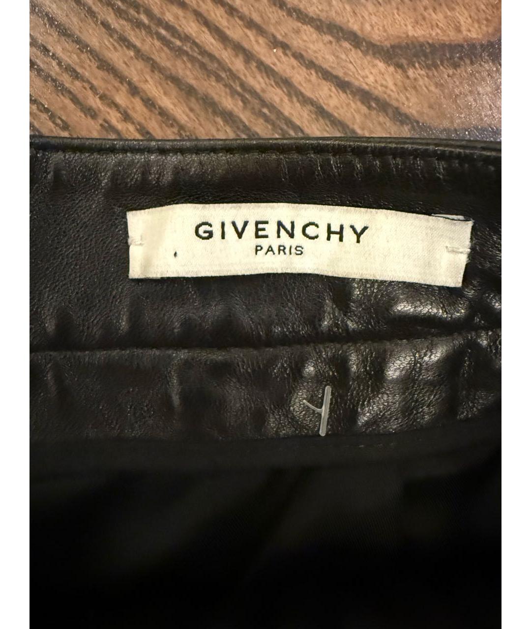 GIVENCHY Черные кожаные шорты, фото 2