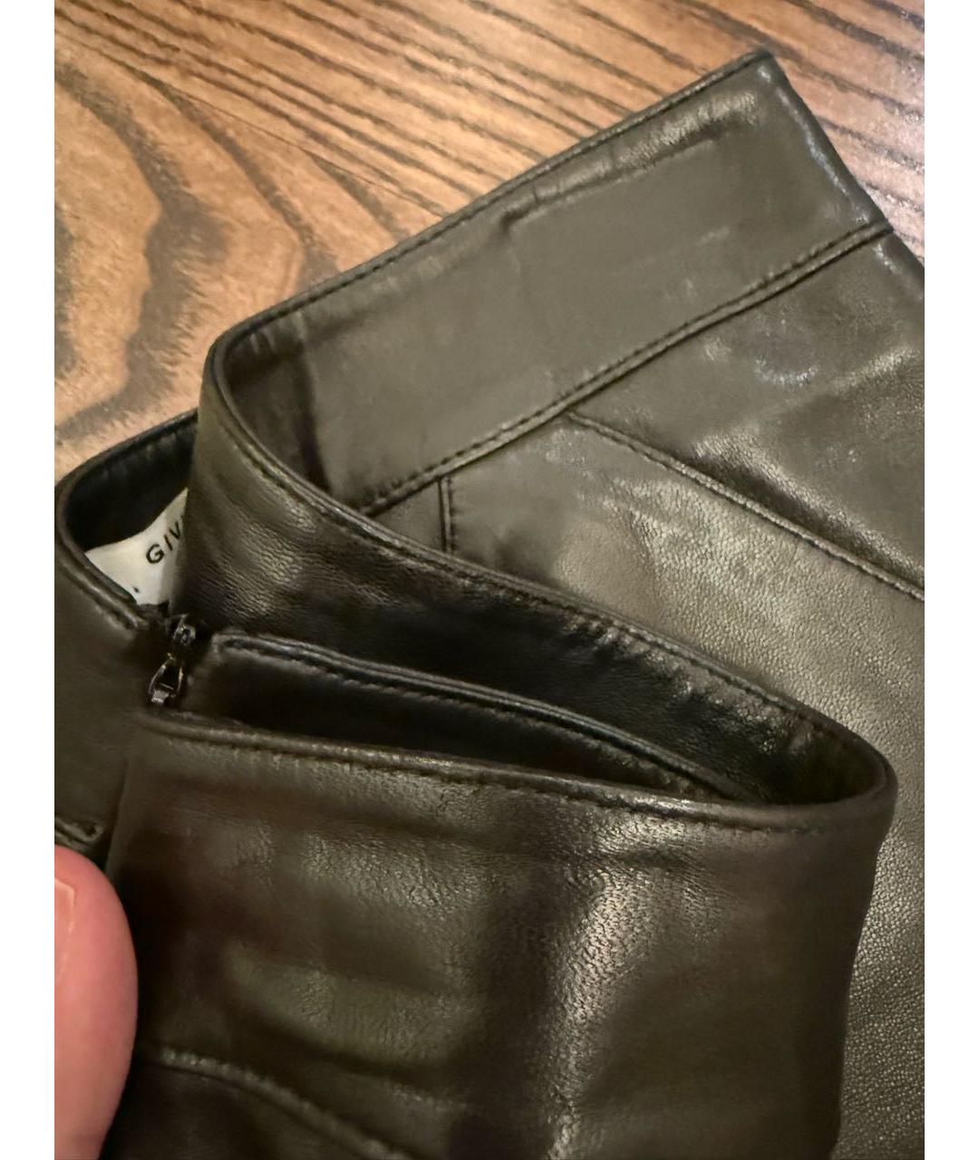GIVENCHY Черные кожаные шорты, фото 4