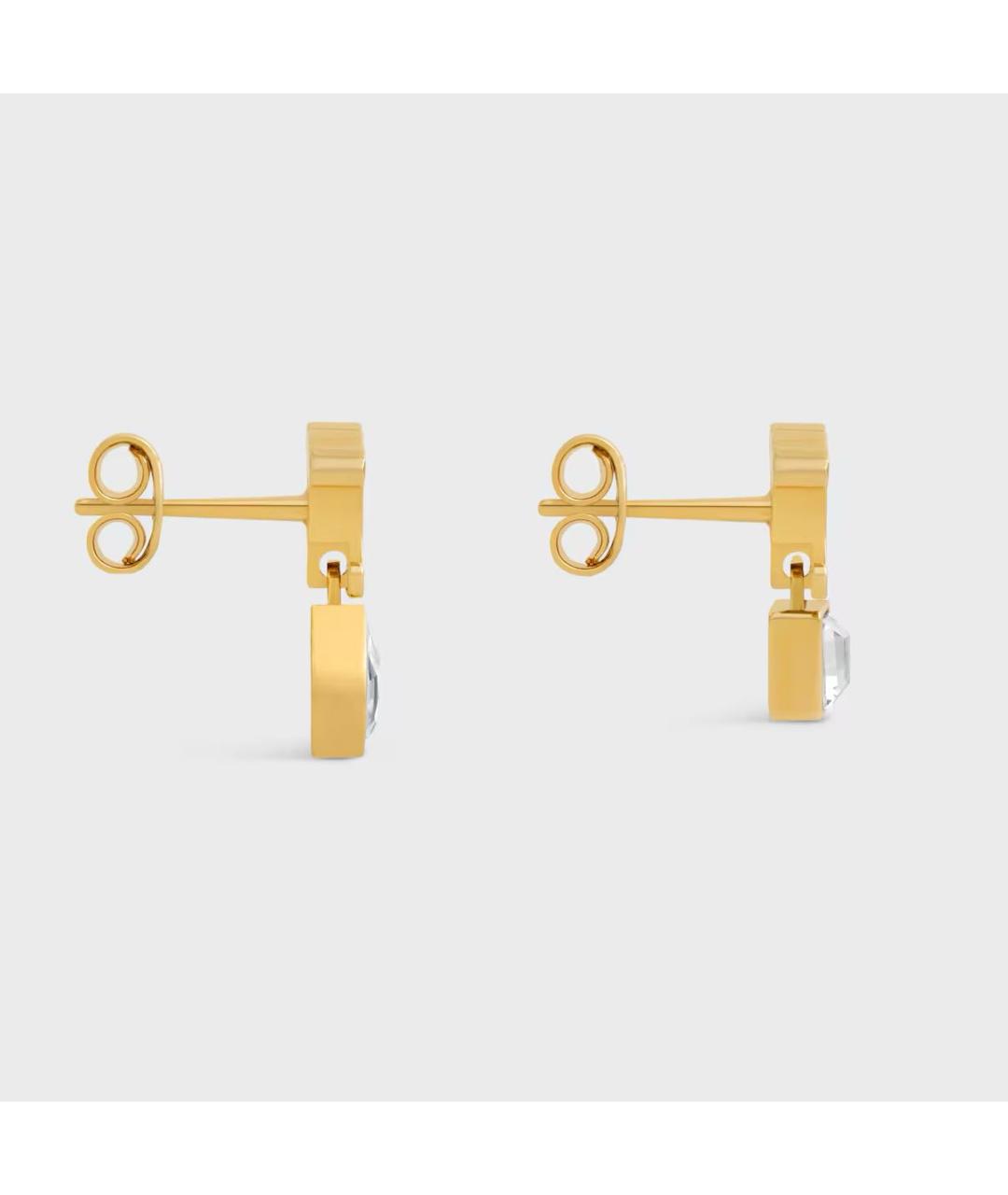 CELINE Золотые латунные серьги, фото 3