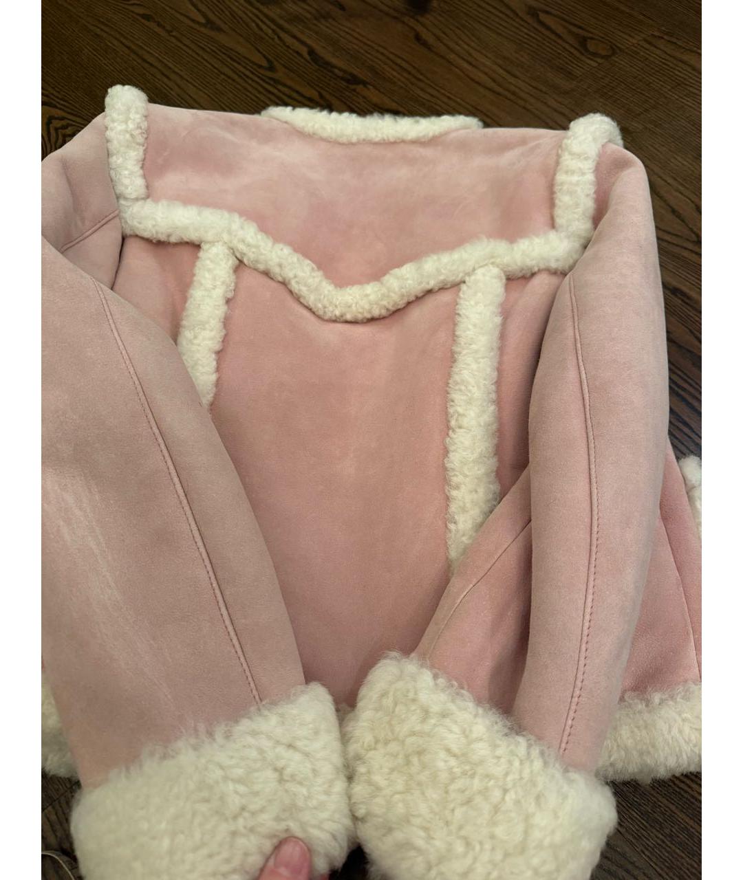 GUCCI Розовая замшевая дубленка, фото 7