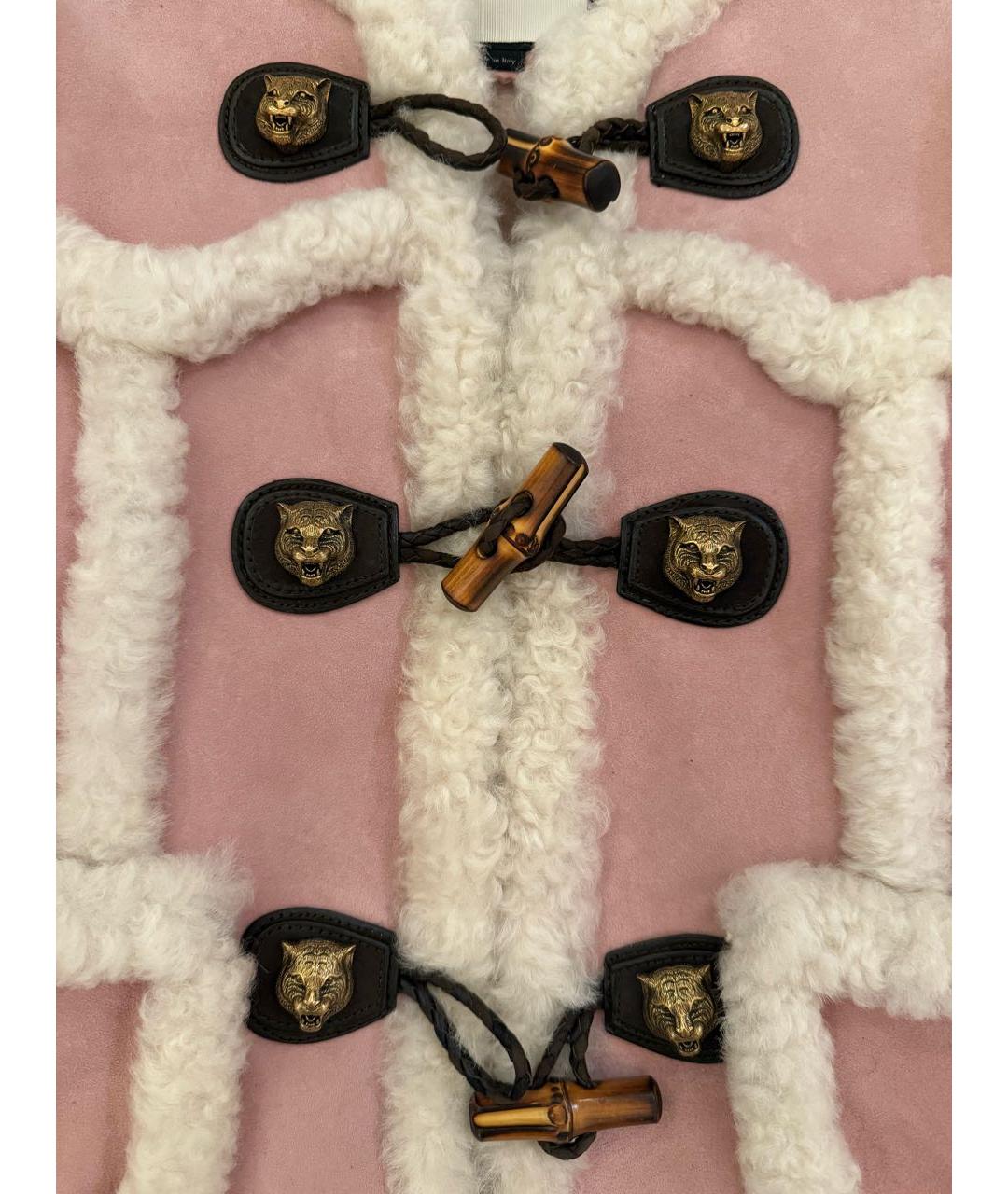 GUCCI Розовая замшевая дубленка, фото 2