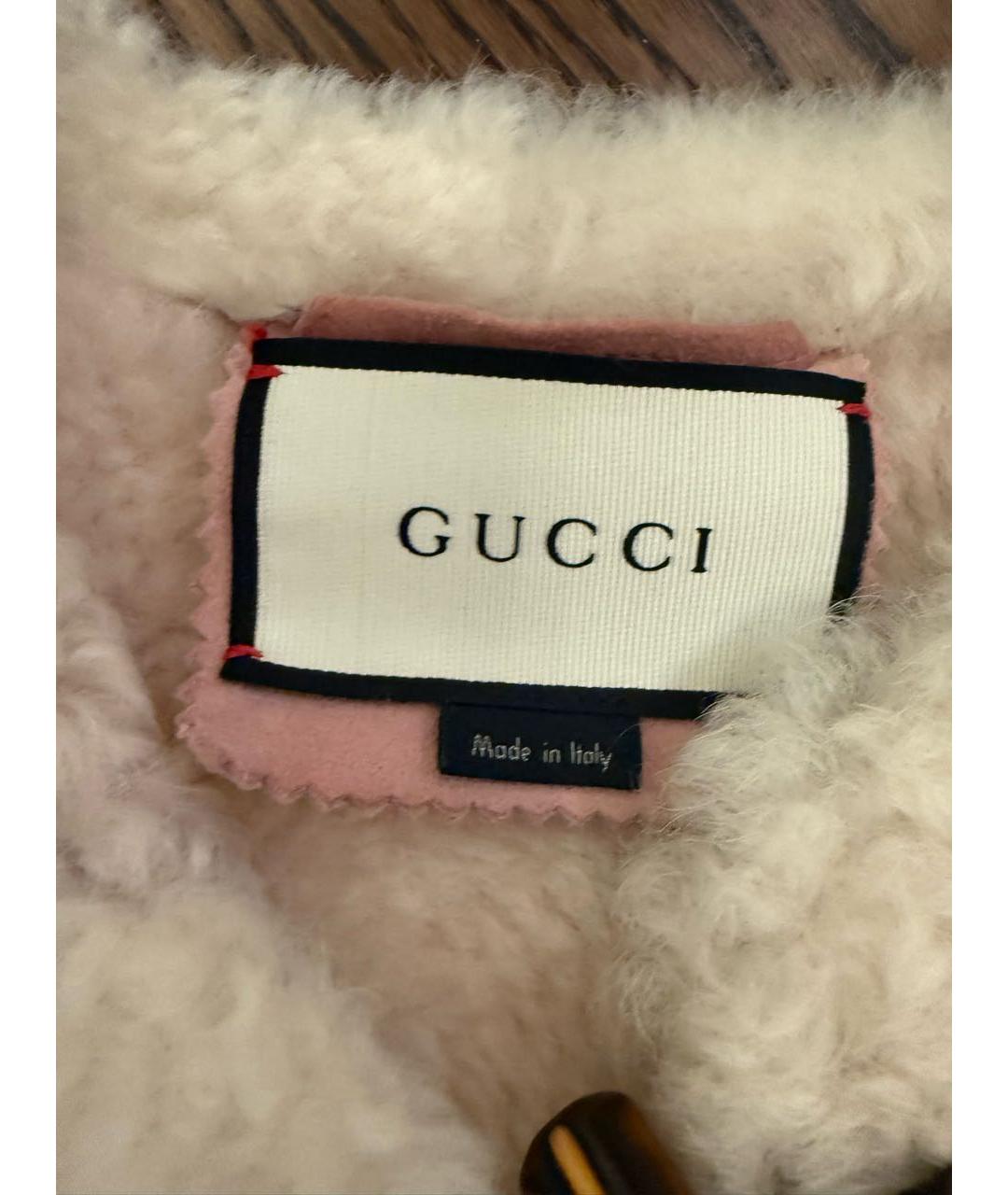 GUCCI Розовая замшевая дубленка, фото 3