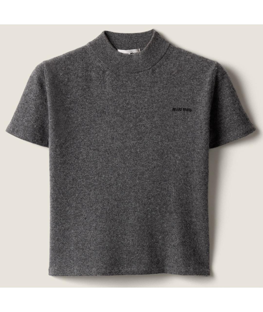MIU MIU Серый кашемировый джемпер / свитер, фото 4