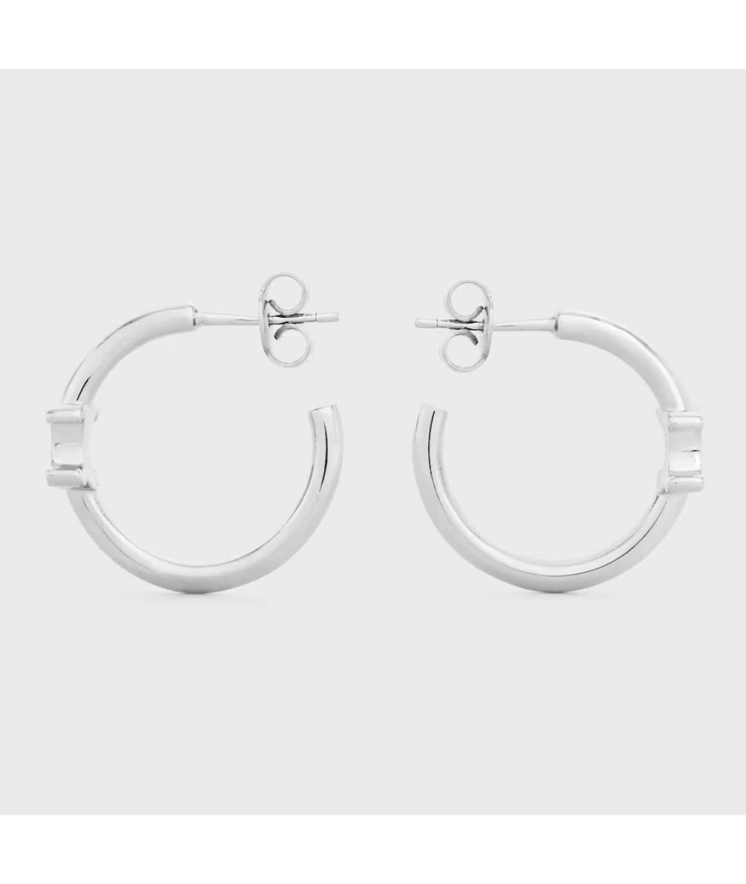 CELINE Серебряные латунные серьги, фото 3