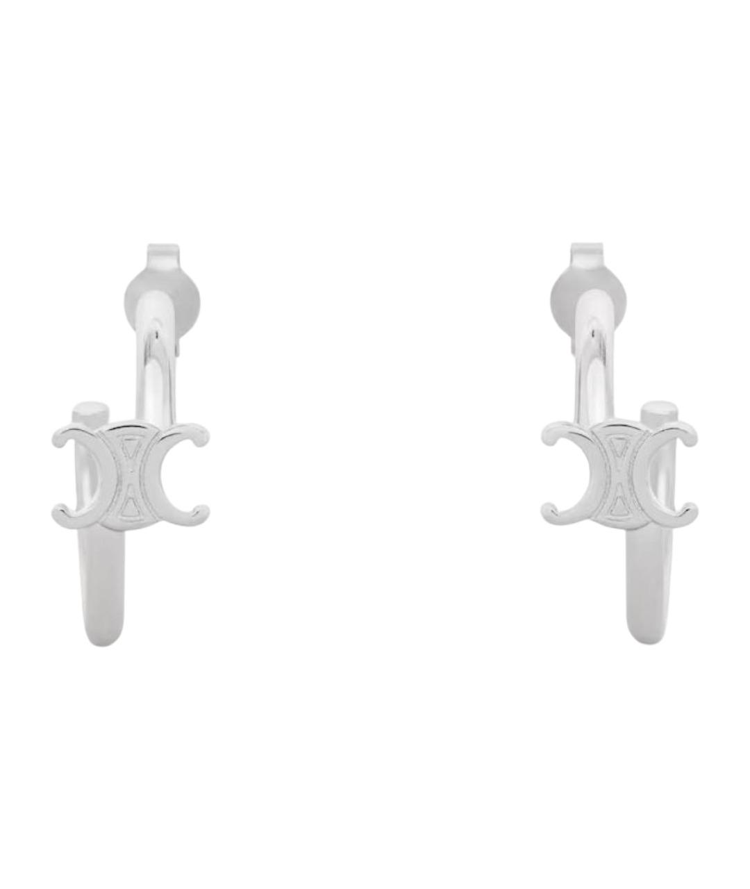 CELINE Серебряные латунные серьги, фото 1