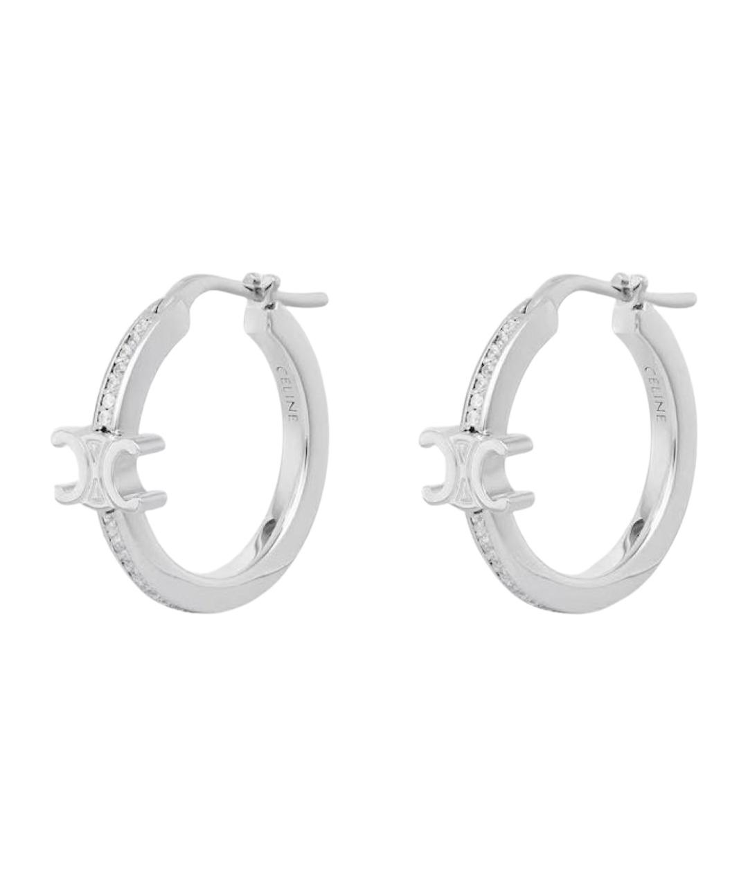 CELINE Серебряные латунные серьги, фото 1