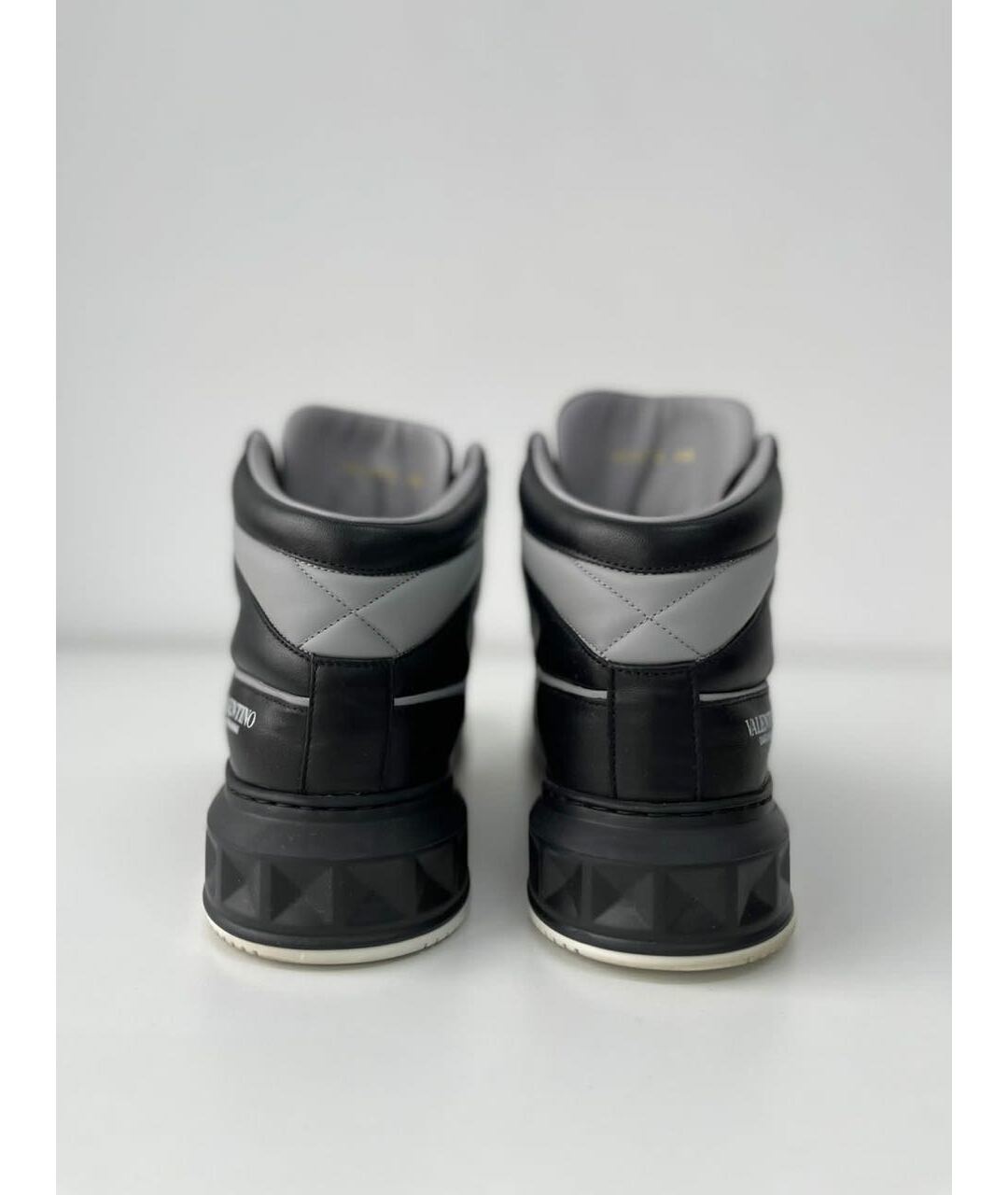 VALENTINO Черные кожаные кроссовки, фото 3