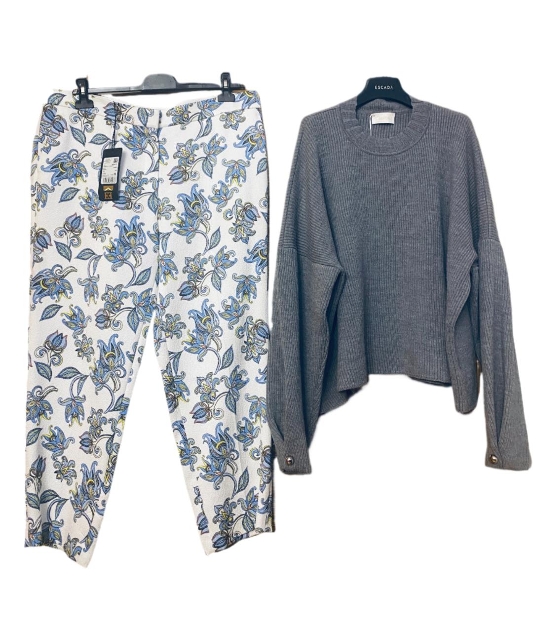 ESCADA Голубой вискозный костюм с брюками, фото 8