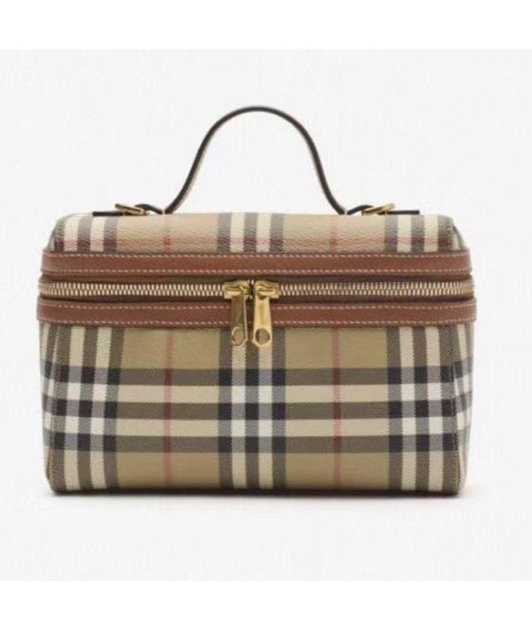 BURBERRY Бежевая замшевая сумка с короткими ручками, фото 5