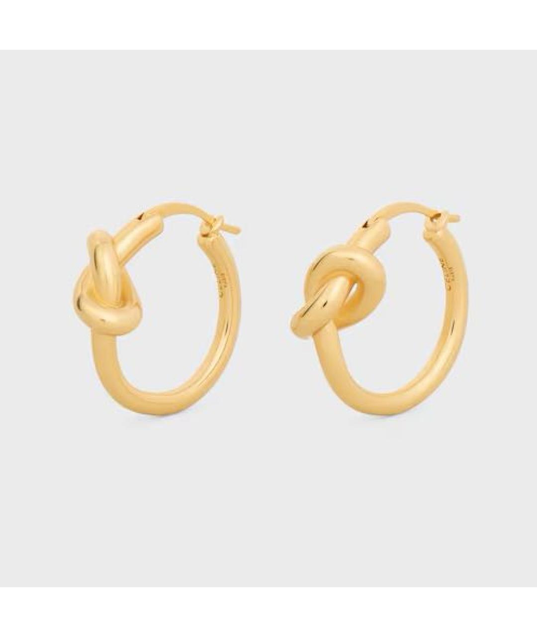 CELINE Золотые латунные серьги, фото 5