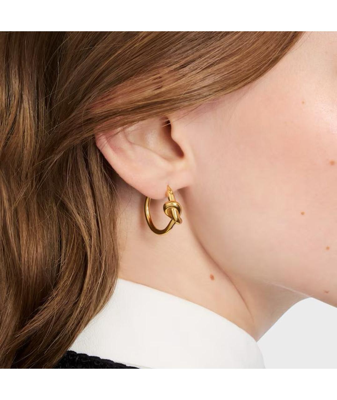 CELINE Золотые латунные серьги, фото 3