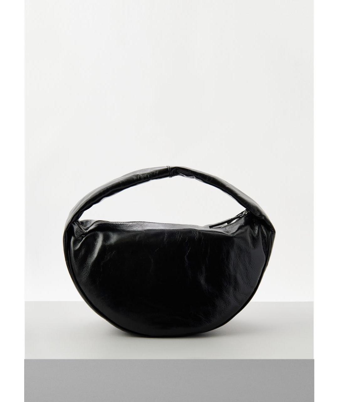 BY FAR Черная кожаная сумка с короткими ручками, фото 3
