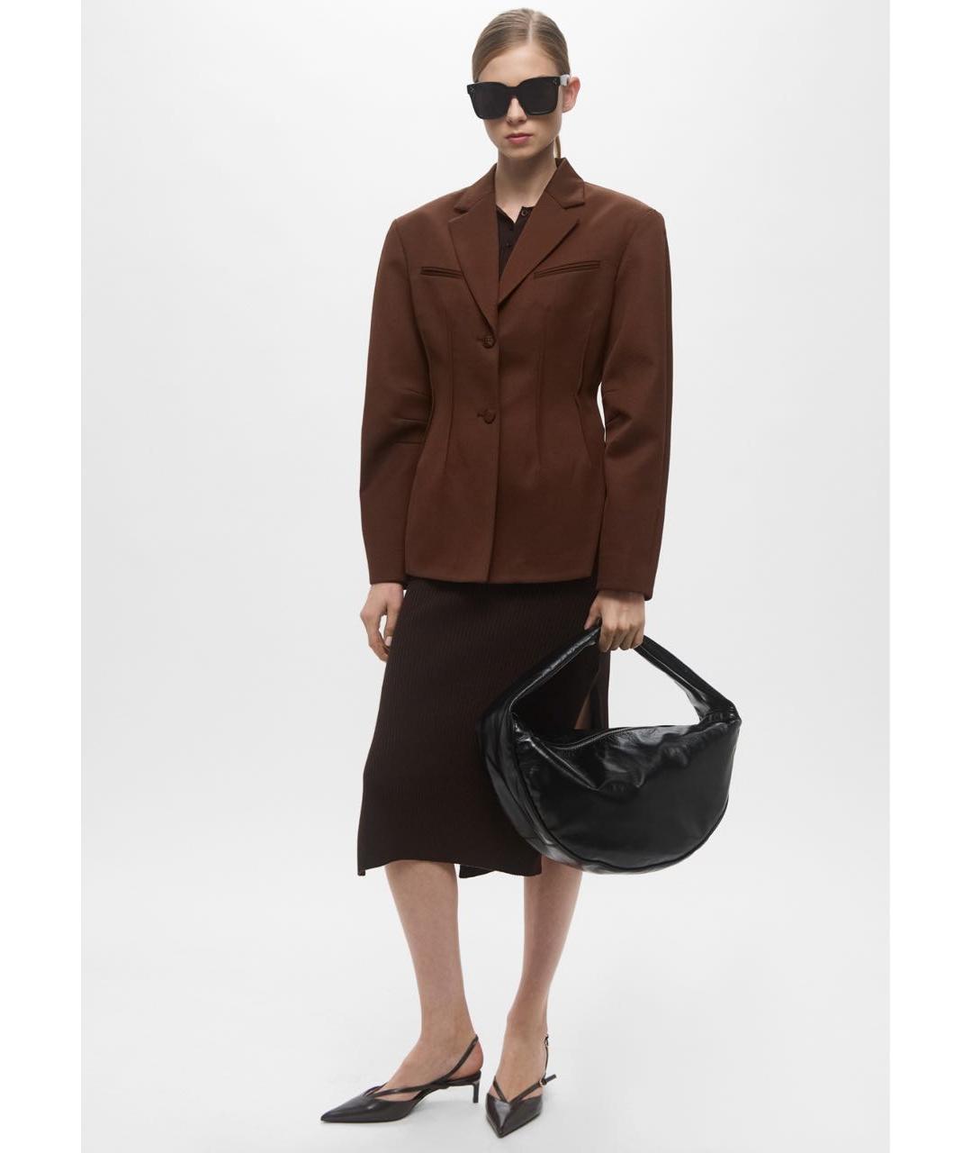 BY FAR Черная кожаная сумка с короткими ручками, фото 7