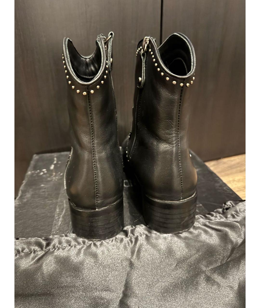 ALEXANDER WANG Черные кожаные сапоги, фото 3