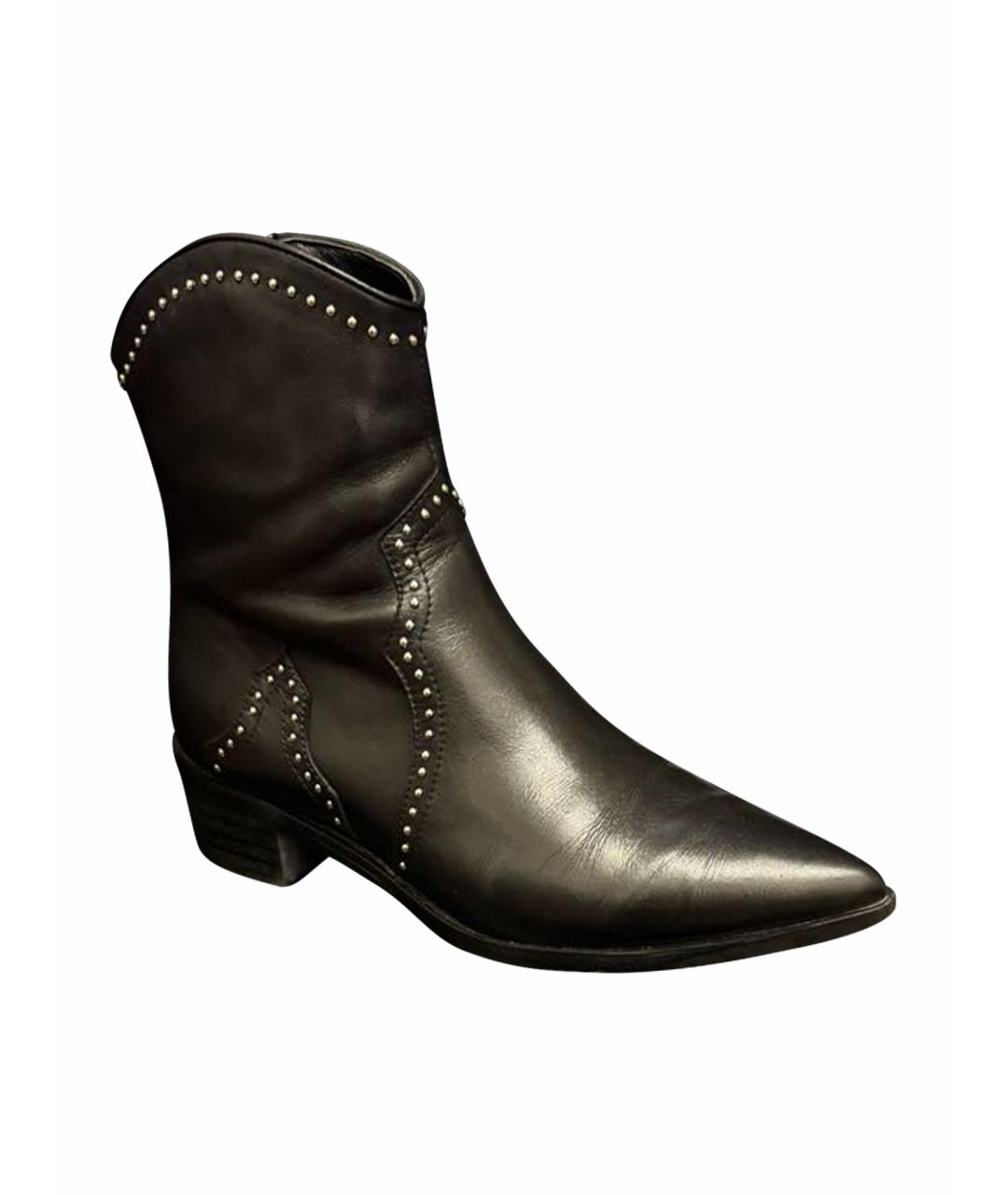 ALEXANDER WANG Черные кожаные сапоги, фото 1