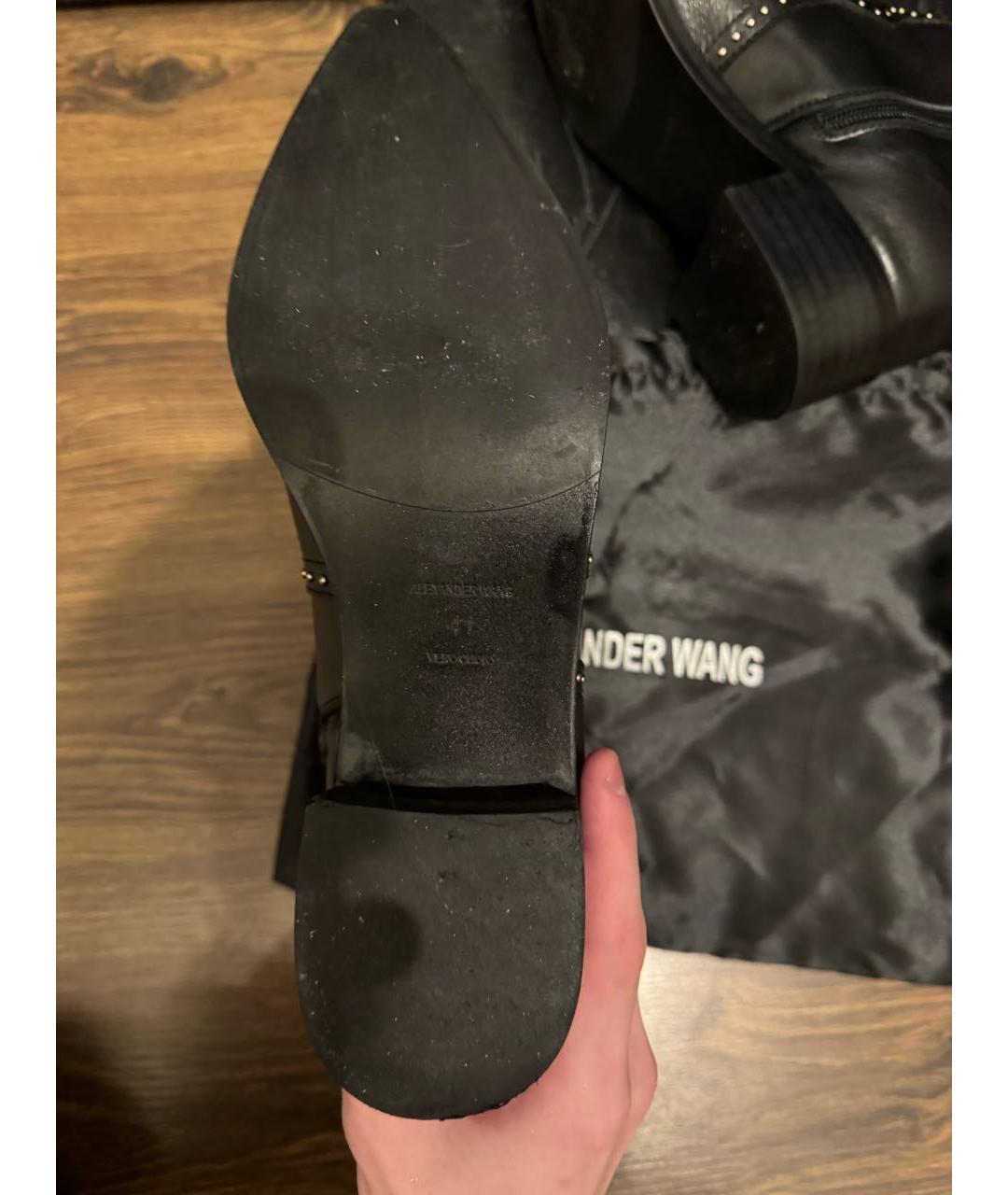 ALEXANDER WANG Черные кожаные сапоги, фото 4