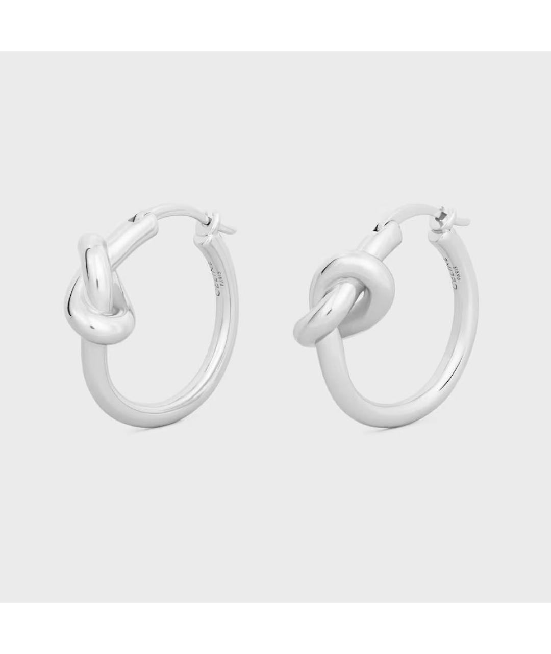 CELINE Серебряные латунные серьги, фото 4