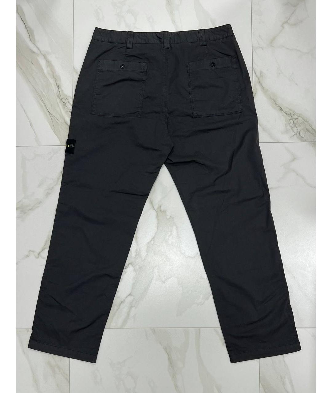 STONE ISLAND Серые повседневные брюки, фото 5