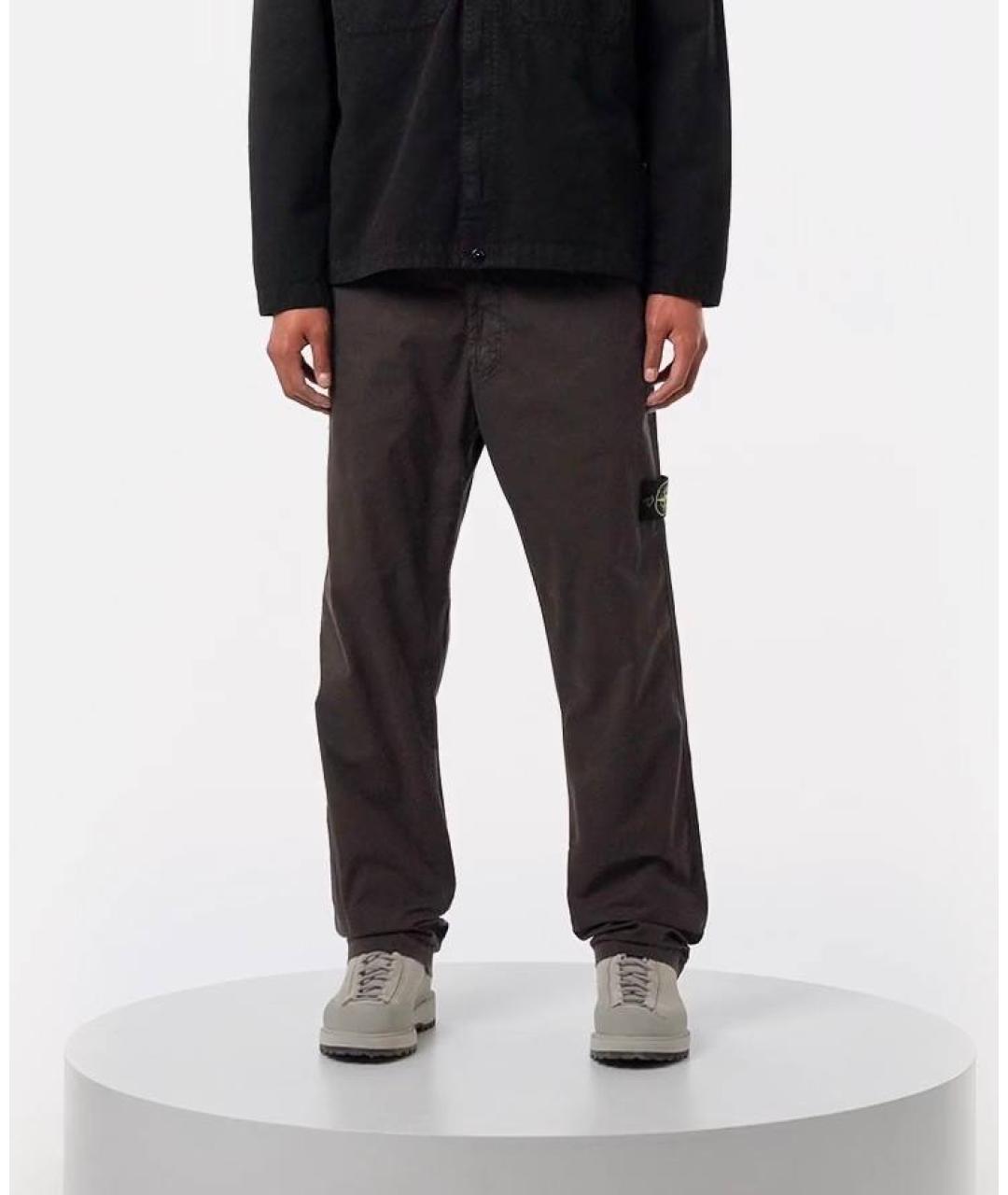 STONE ISLAND Серые повседневные брюки, фото 7