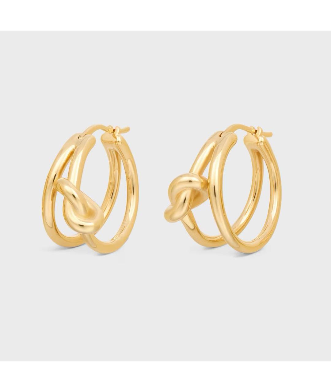 CELINE Золотые латунные серьги, фото 4