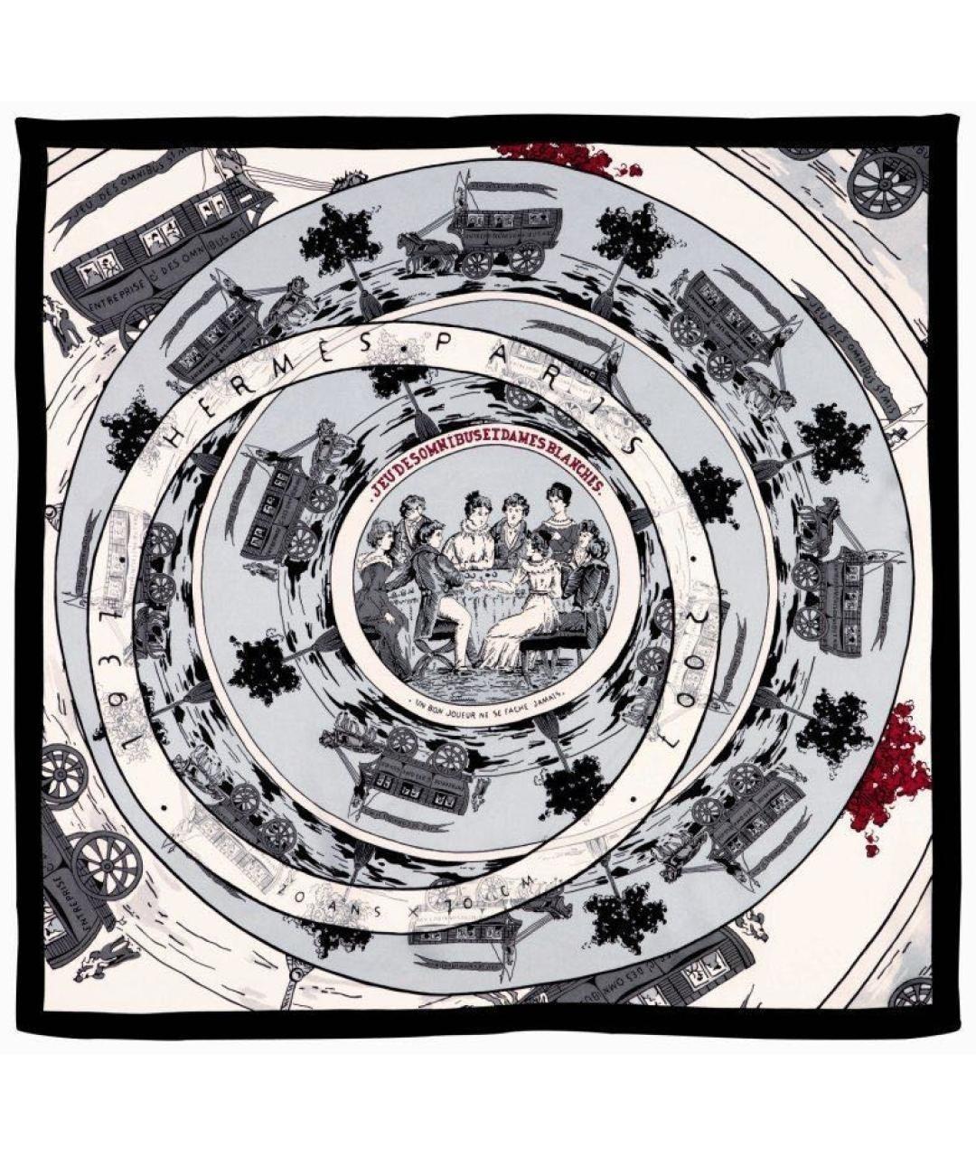 HERMES Мульти шелковый платок, фото 1