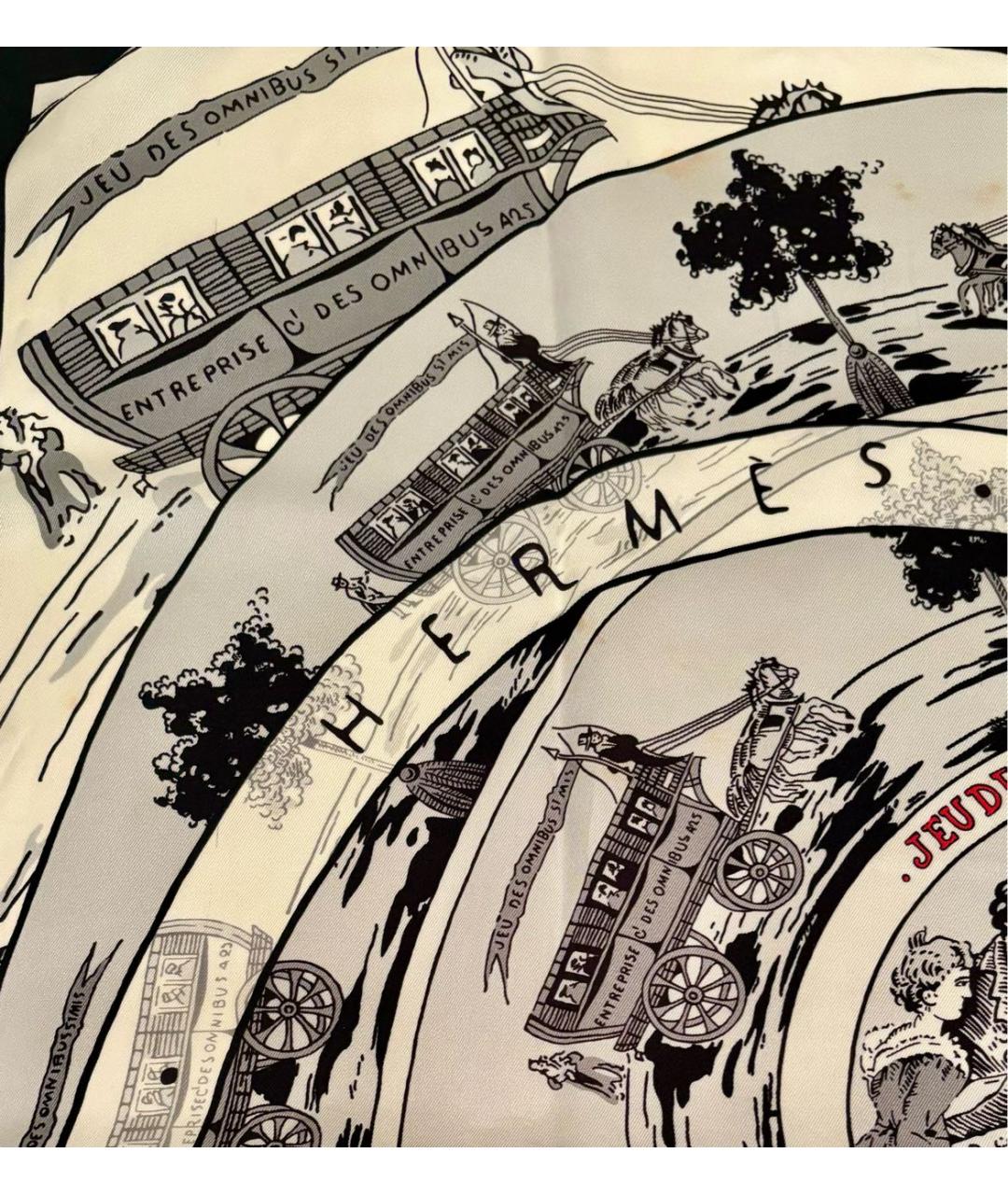 HERMES Мульти шелковый платок, фото 7