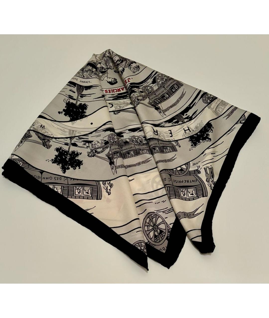 HERMES Мульти шелковый платок, фото 3