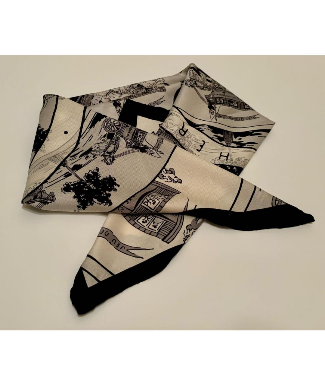 HERMES Мульти шелковый платок, фото 4