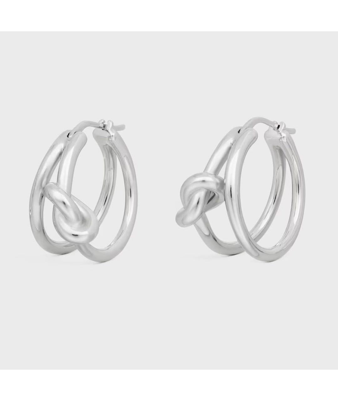 CELINE Серебряные латунные серьги, фото 4