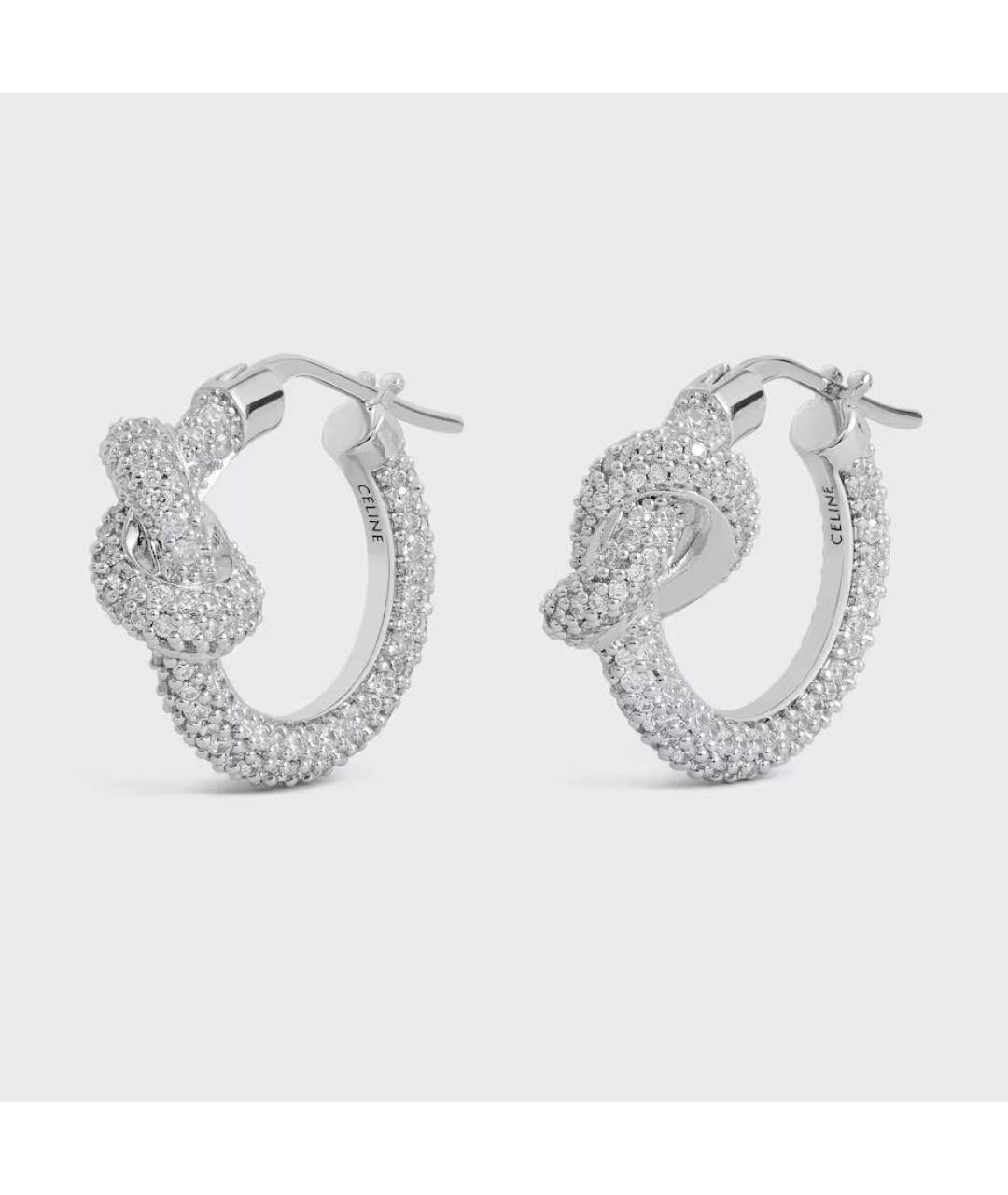 CELINE Серебряные латунные серьги, фото 4