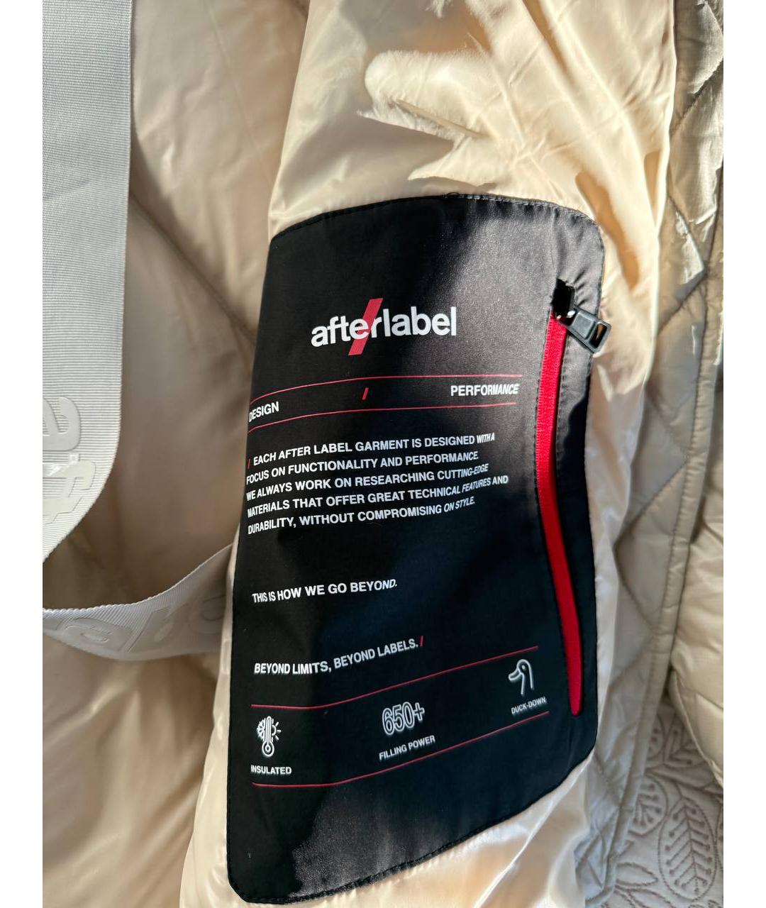 AFTER LABEL Бежевый полиэстеровый пуховик, фото 5