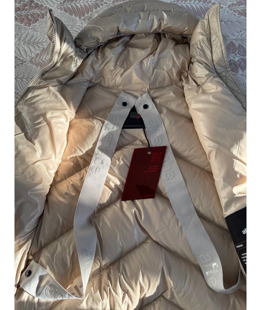 AFTER LABEL Бежевый полиэстеровый пуховик, фото 3